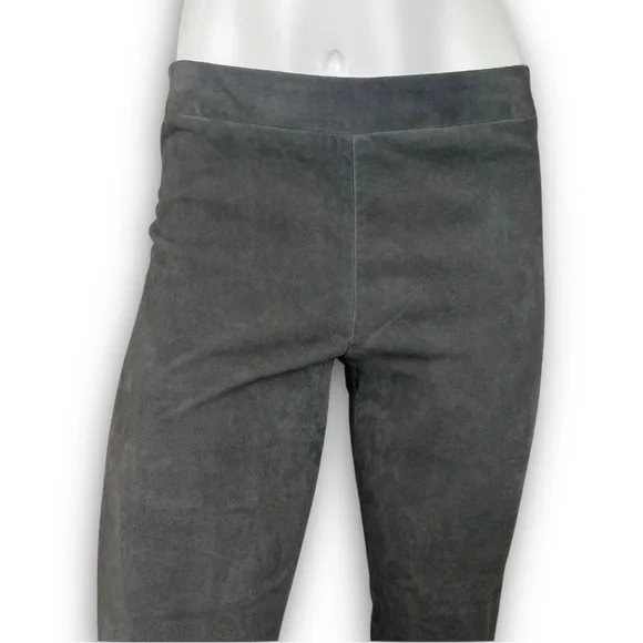 VINCE Suede Ankle Zip Leggings Genuine Lamb Leather Moto Bikercore Boho Western - Picture 5 of 16